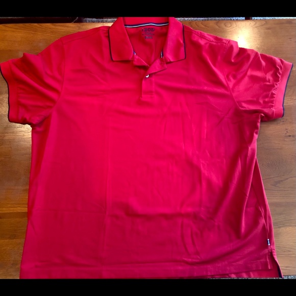 IZOD polo shirt, red IN color and is XXL - Picture 2 of 3